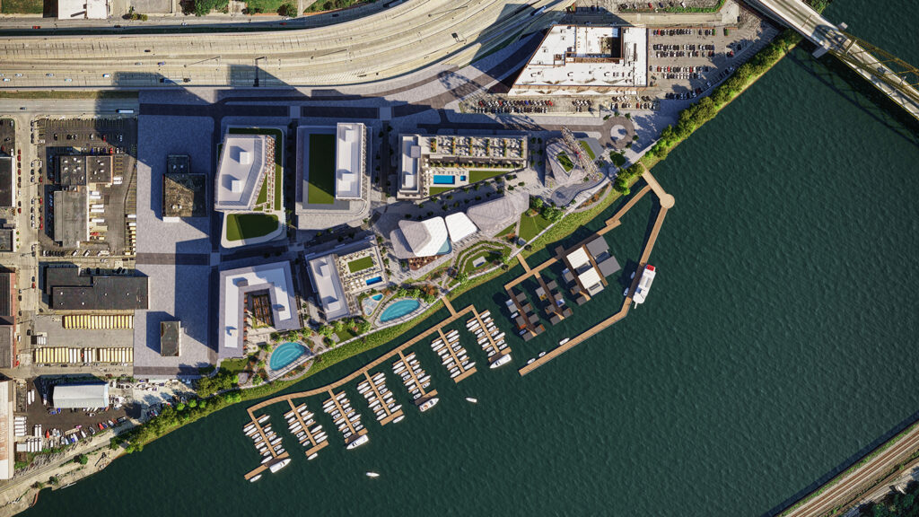 Esplanade view from the air