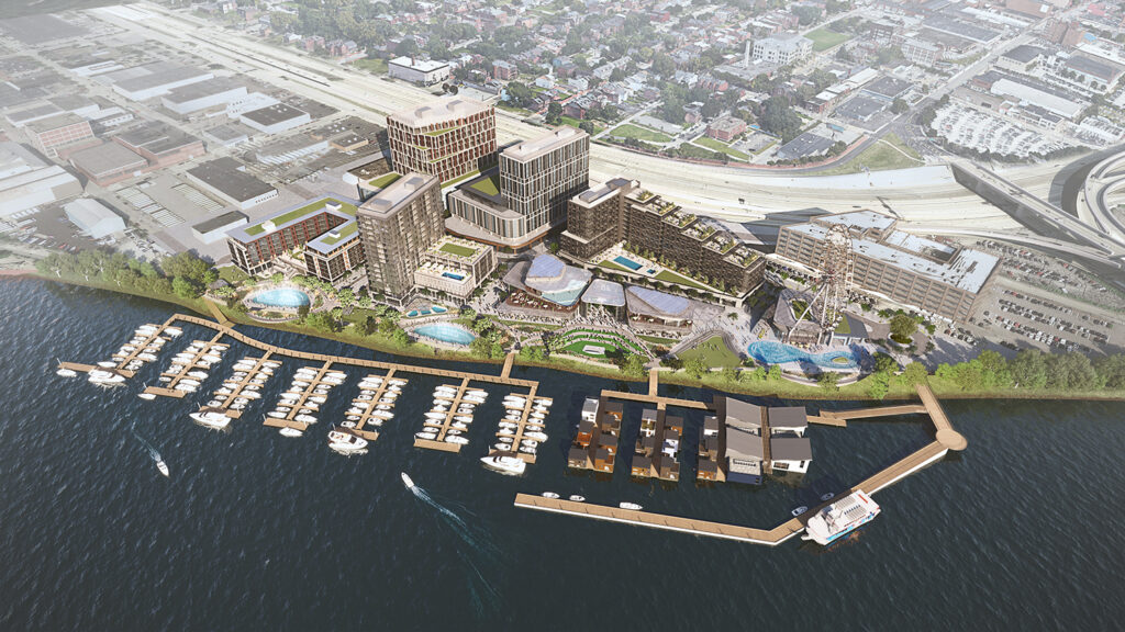 Esplanade view from the air